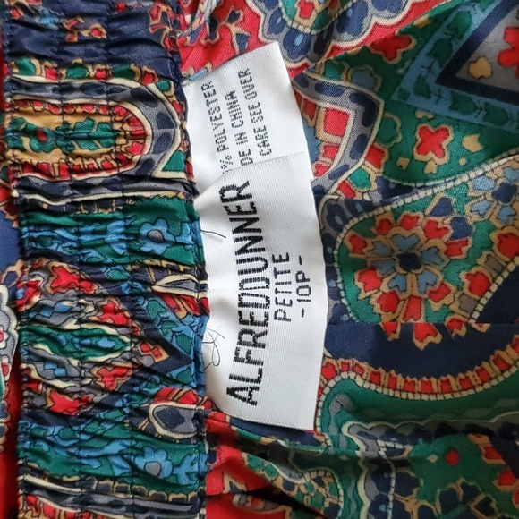 Vintage Alfred Dunner Paisley Pleated Midi Skirt - Picture 2 of 3